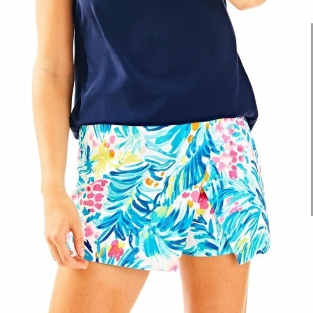 Lilly Pulitzer Marii Skort Skirt Blue Tippy Top